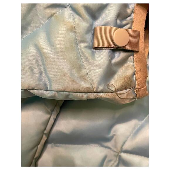 North Face Baby Blue 550 Goose Down Y2K Puffer Jacket size Large - Picture 12 of 16